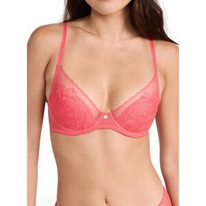 Natori Womens Bra 32DDD Flora Contour Underwire Pink Hibiscus